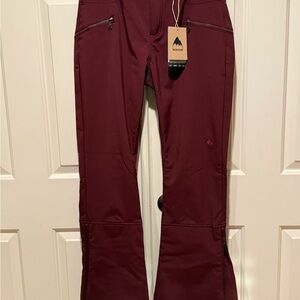 NWT BURTON IVY OVER BOOT PANTS  Snowboard Ski Large Maroon Port Royal Burgundy